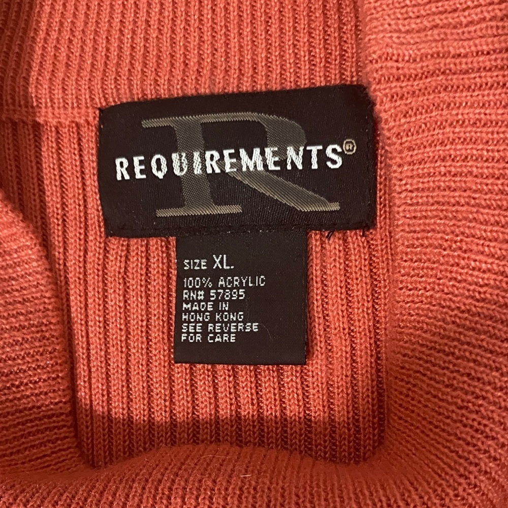 Requirements Orange Ribbed Blouse - Picture 9 of 10
